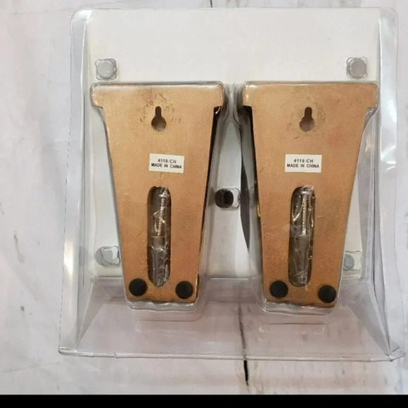 Graber Pair of gold leaf drapery scones NEW - Picture 3 of 5